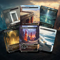 Complete MTG proxy land bundle featuring full-art shock, dual, fetch, triome, and bond lands with five bonus cards.