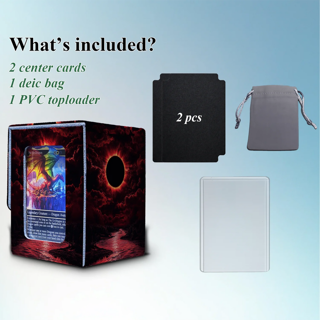 Commander Deck Box — Crimson Eclipse Dark Fantasy Art