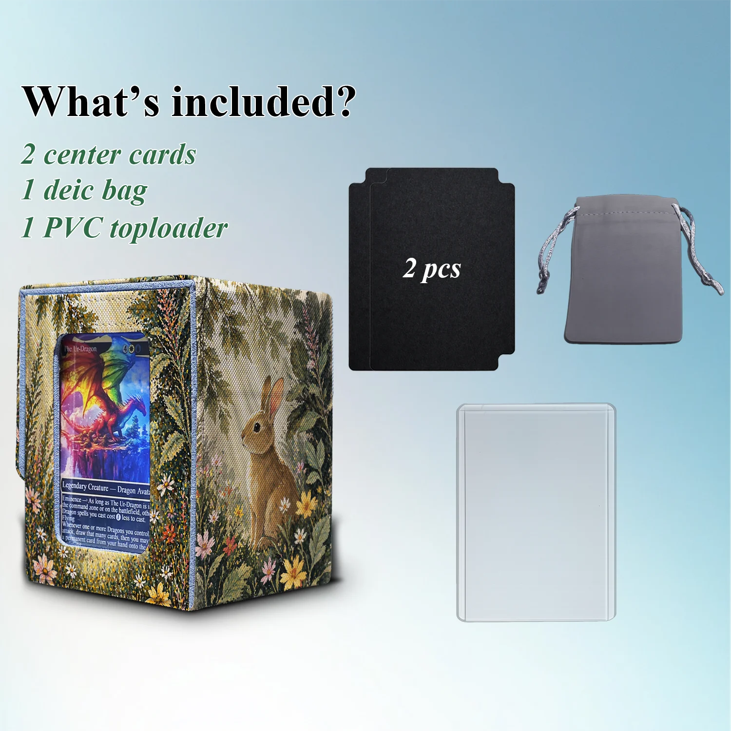 Commander Deck Box — Woodland Rabbit Ar