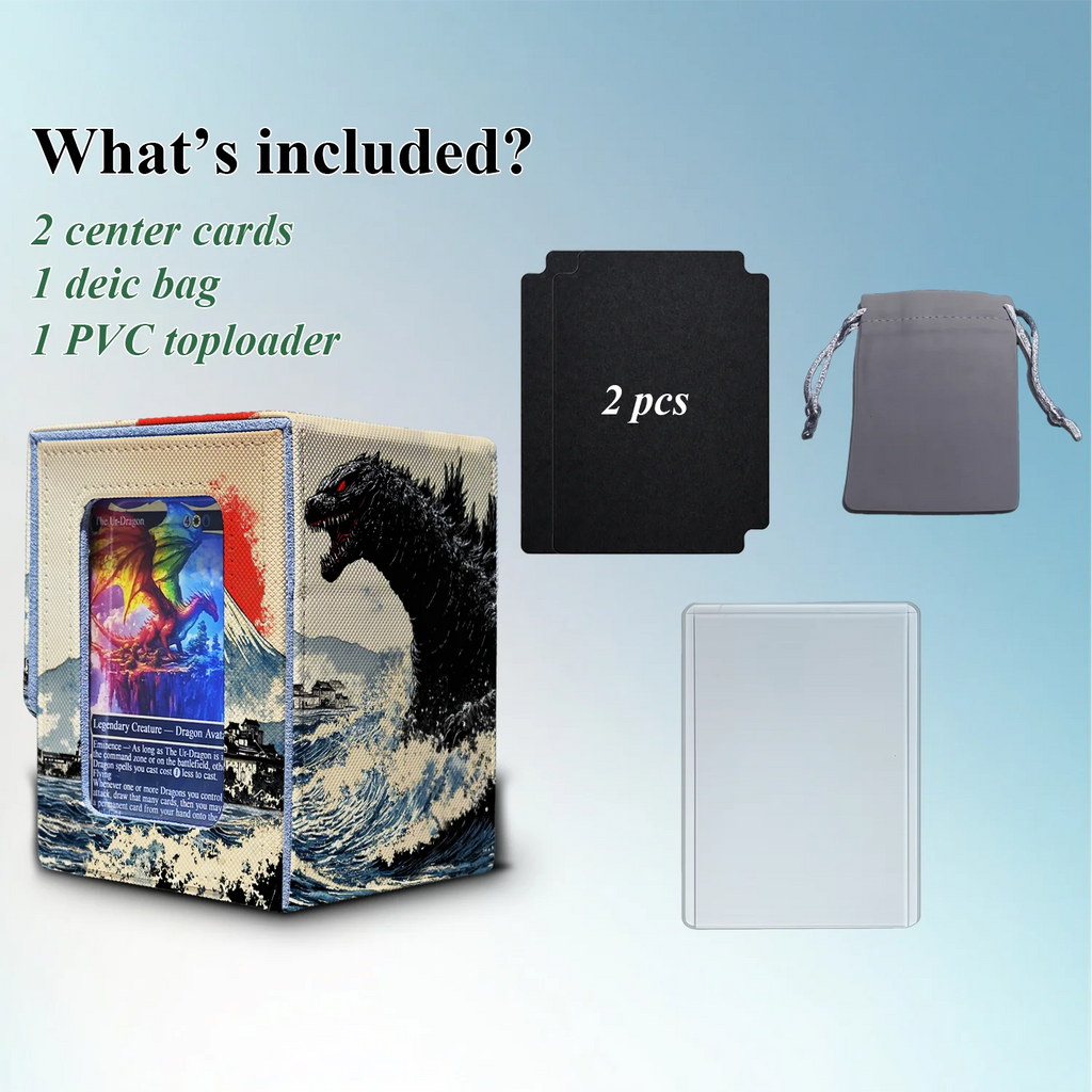 Commander Deck Box — Godzilla-Inspired Japanese Wave Art