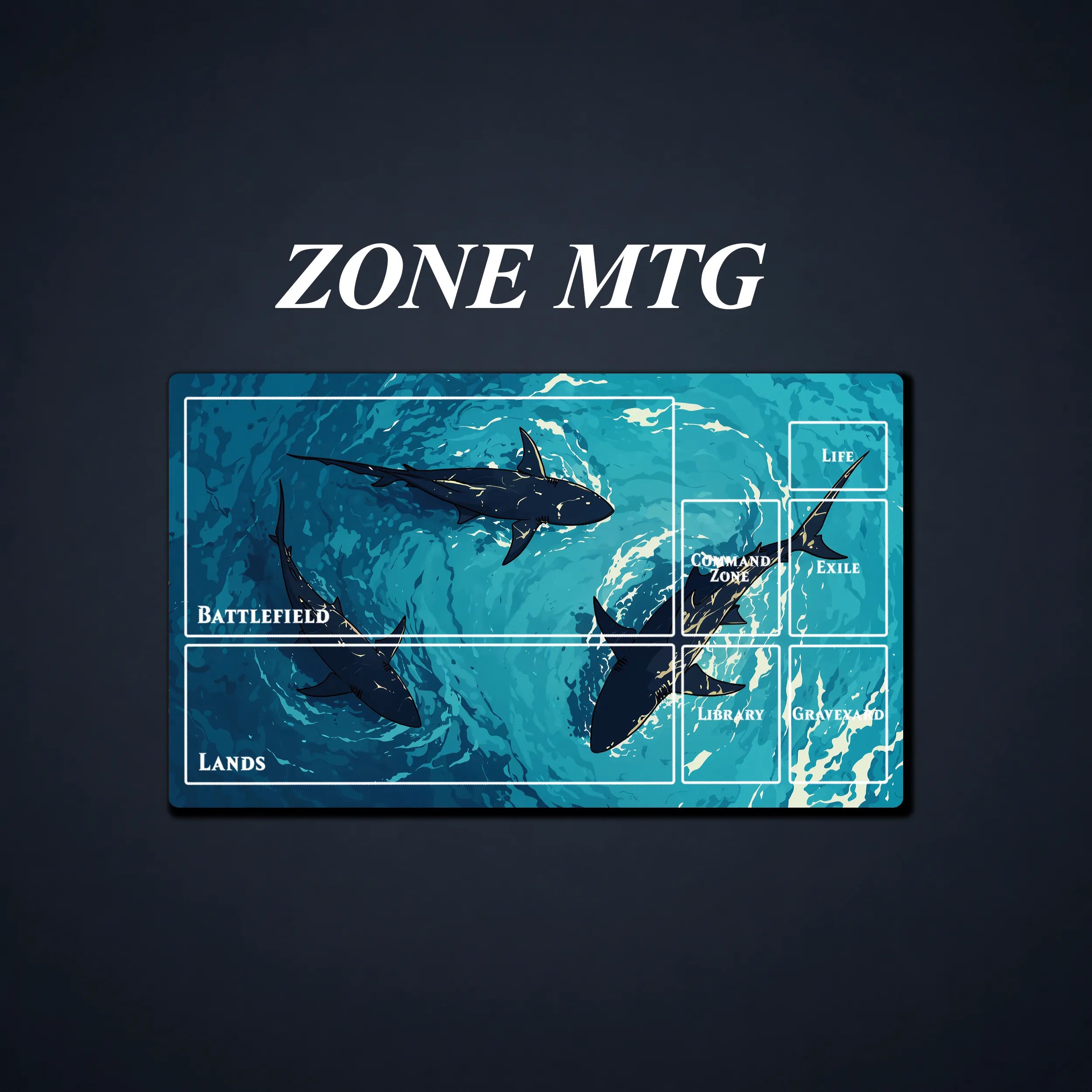 Playmat for MTG/TCG — Shark Vortex