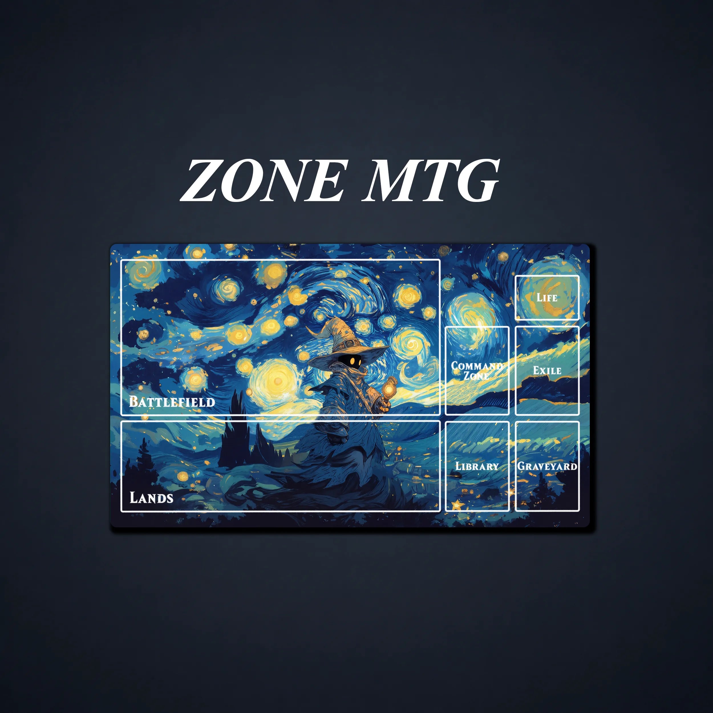 Playmat For MTG/TCG   — Vivi-Inspired Van Gogh Art Style