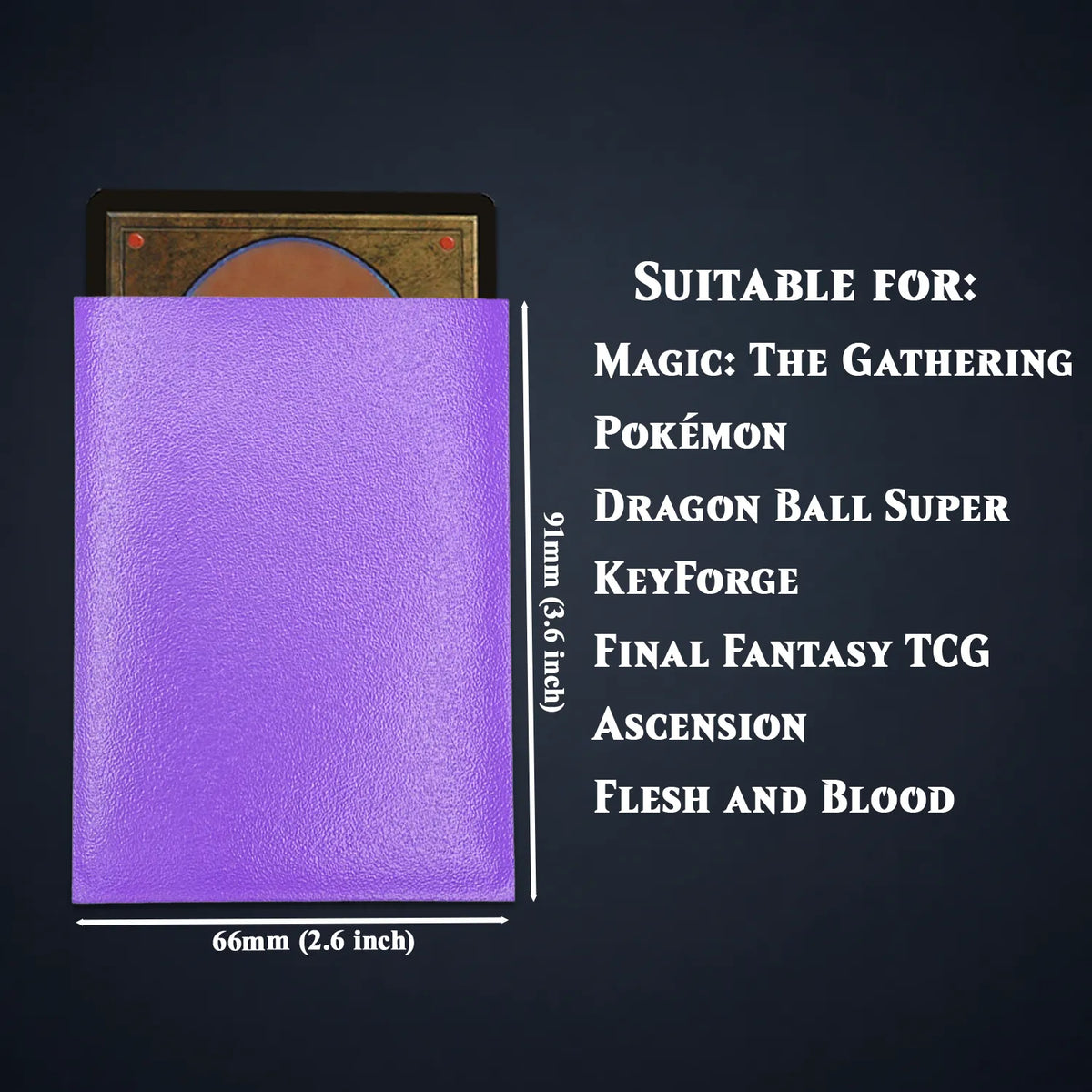 Standard Size Matte Card Sleeves For MTG & TCG , Anti-Glare Matte Front.