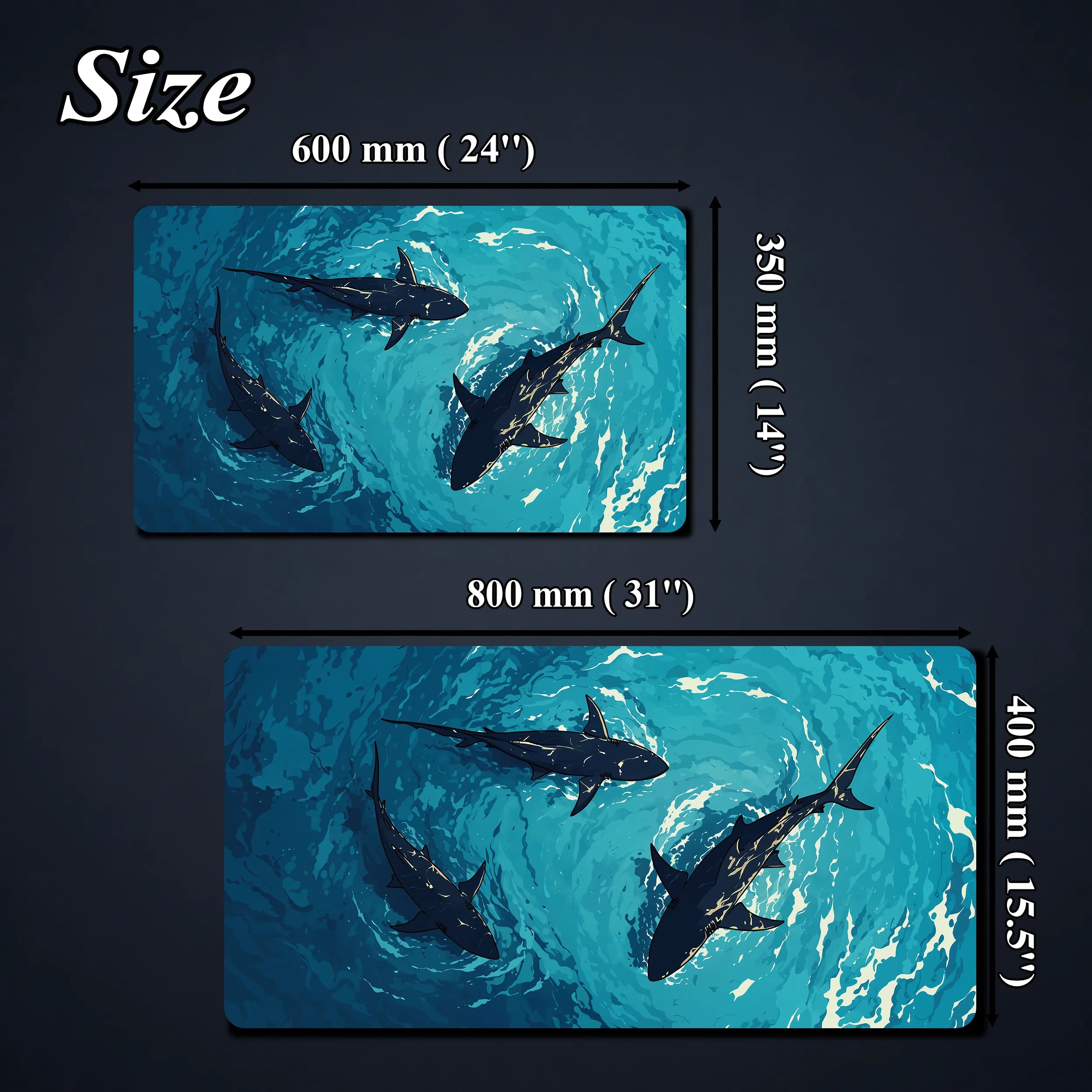 Playmat for MTG/TCG — Shark Vortex