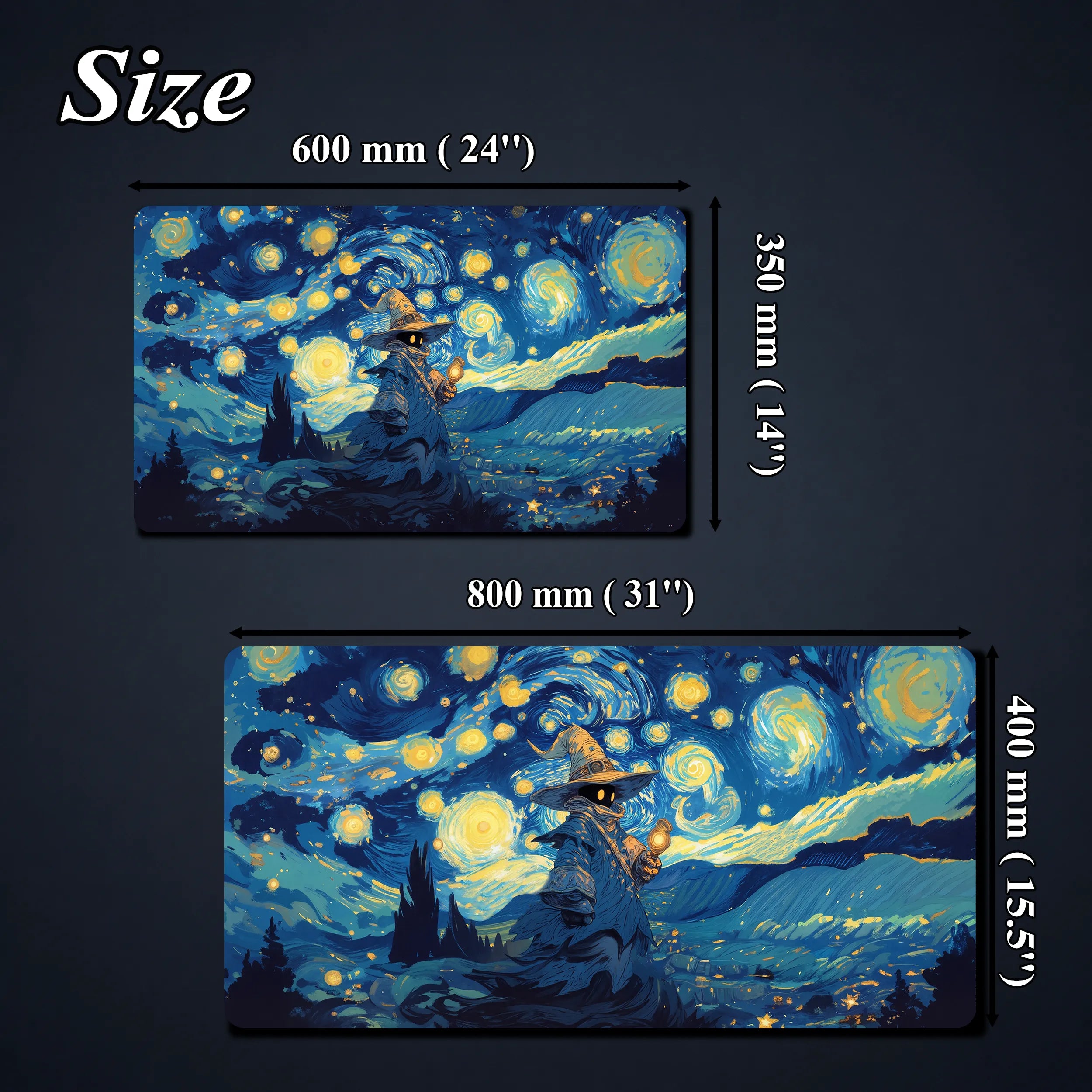 Playmat For MTG/TCG   — Vivi-Inspired Van Gogh Art Style
