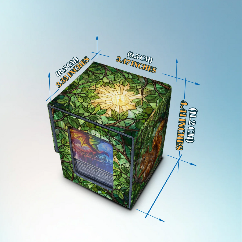 Commander Deck Box — Stained Glass Squirrel