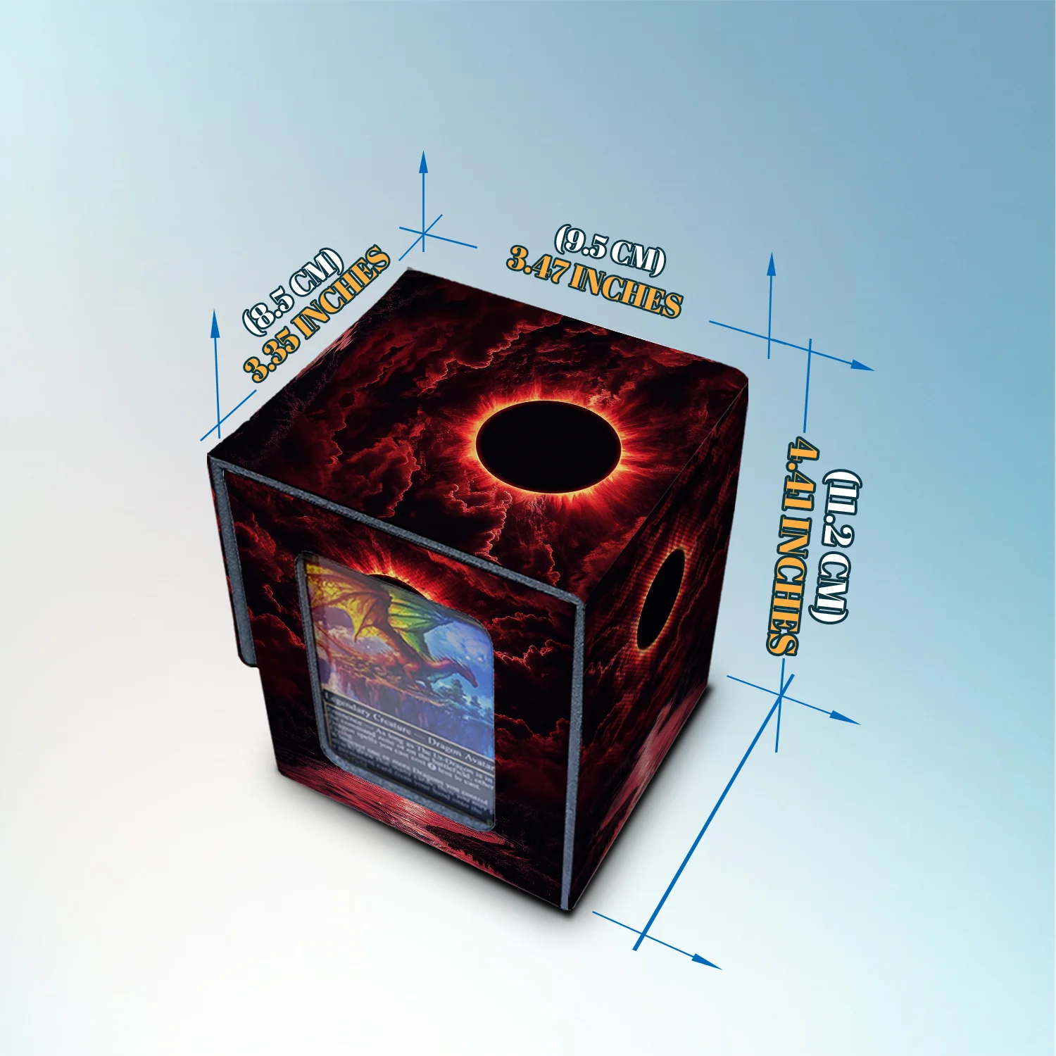 Commander Deck Box — Crimson Eclipse Dark Fantasy Art