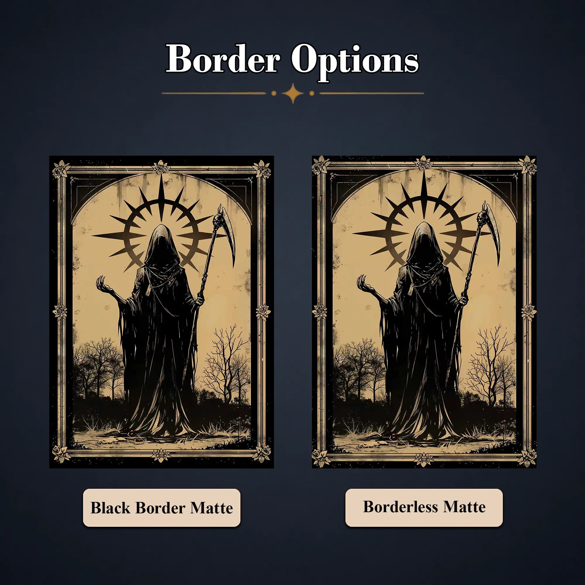 Matte Art Card Sleeves — Dark Gothic Reaper