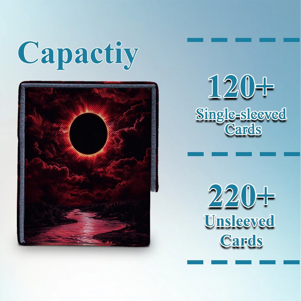 Commander Deck Box — Crimson Eclipse Dark Fantasy Art