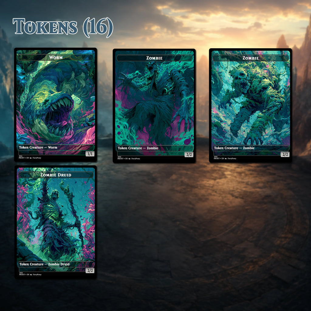 Custom Proxy Commander Deck – Witherbloom Black Green Deck
