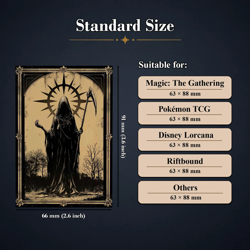 Matte Art Card Sleeves — Dark Gothic Reaper