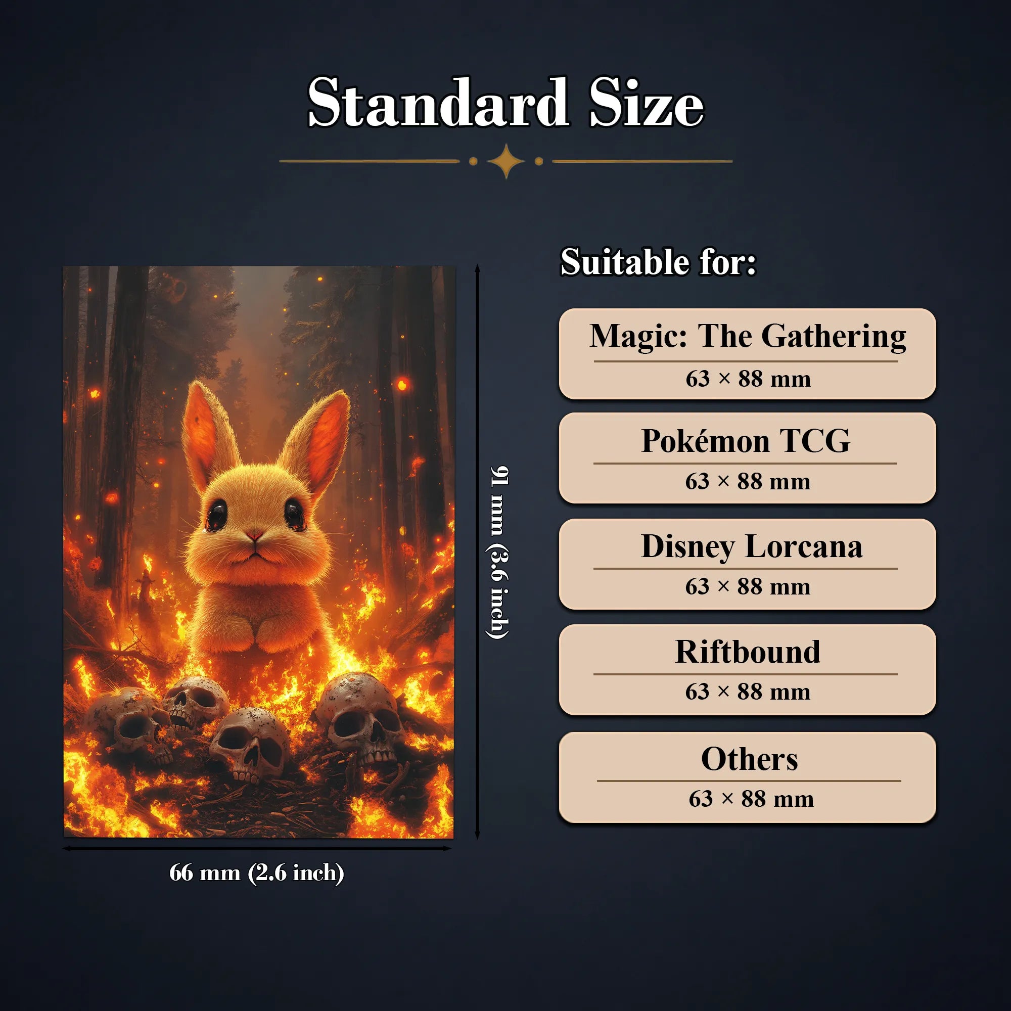 Matte Art Card Sleeves — Emberborn Hare