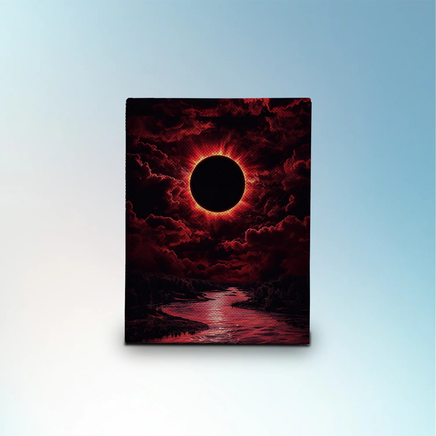 Commander Deck Box — Crimson Eclipse Dark Fantasy Art