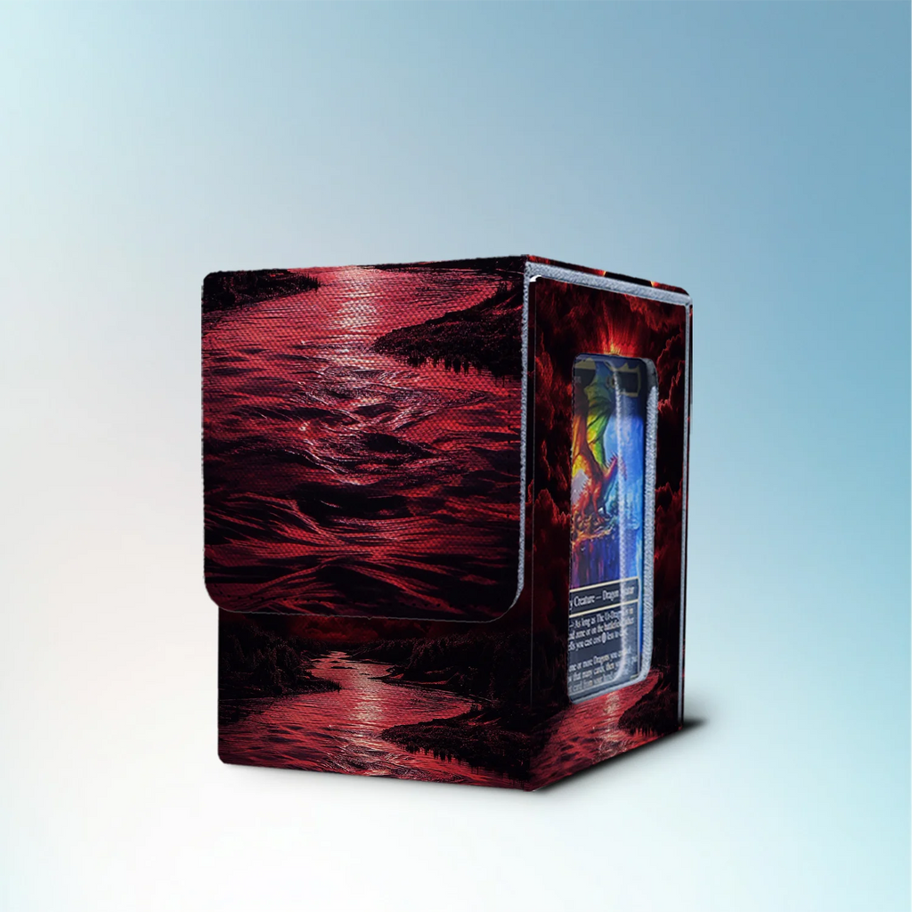 Commander Deck Box — Crimson Eclipse Dark Fantasy Art