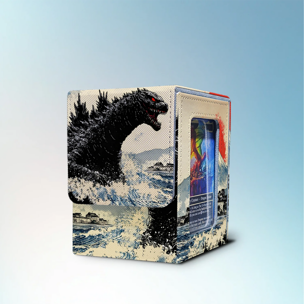 Commander Deck Box — Godzilla-Inspired Japanese Wave Art