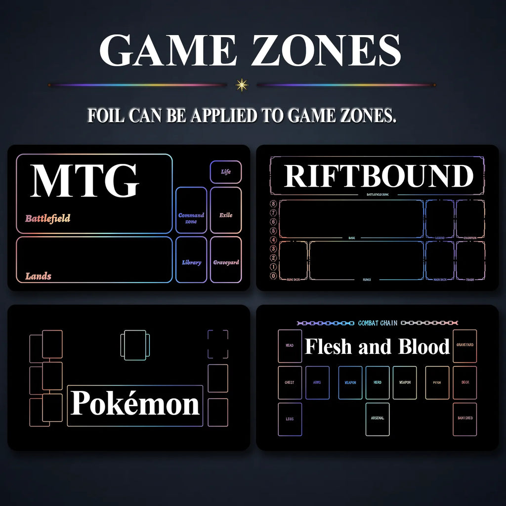 Custom Playmat with Foil Options for TCG and MTG