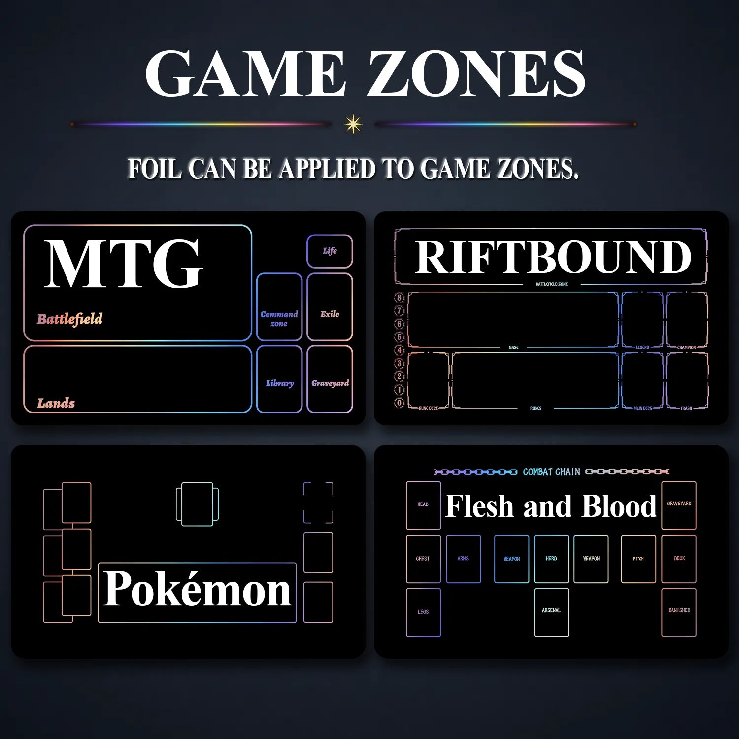 Custom Playmat with Foil Options for TCG and MTG