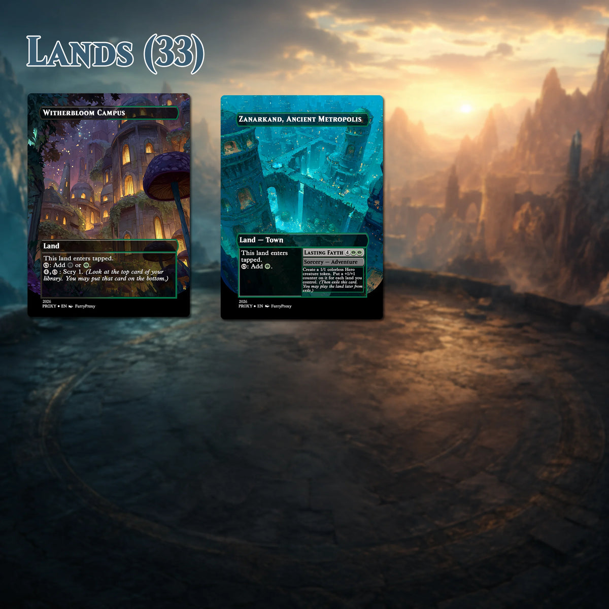 Custom Proxy Commander Deck – Witherbloom Black Green Deck