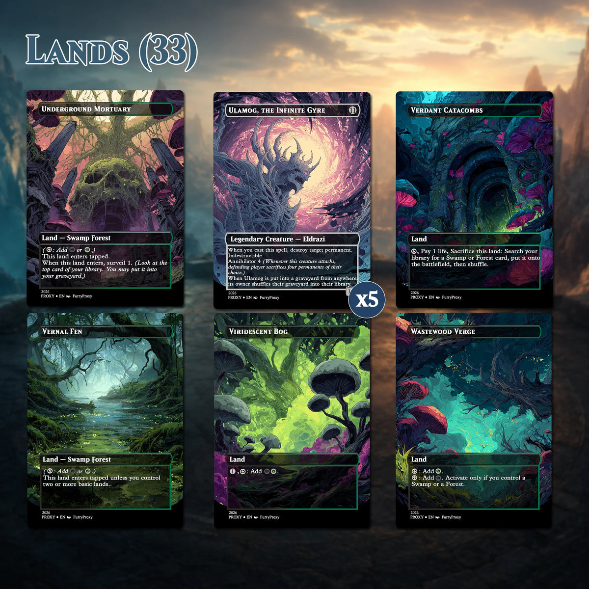 Custom Proxy Commander Deck – Witherbloom Black Green Deck