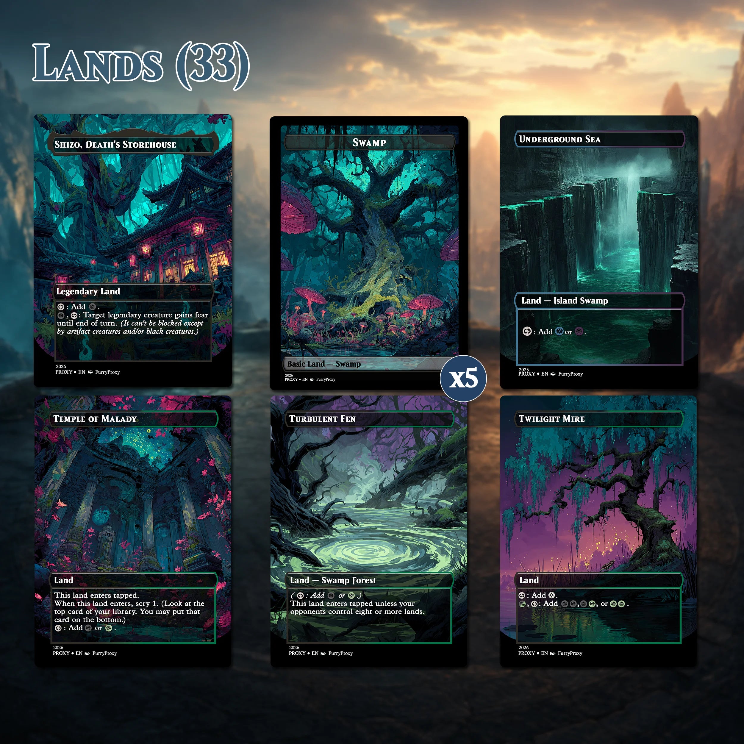 Custom Proxy Commander Deck – Witherbloom Black Green Deck