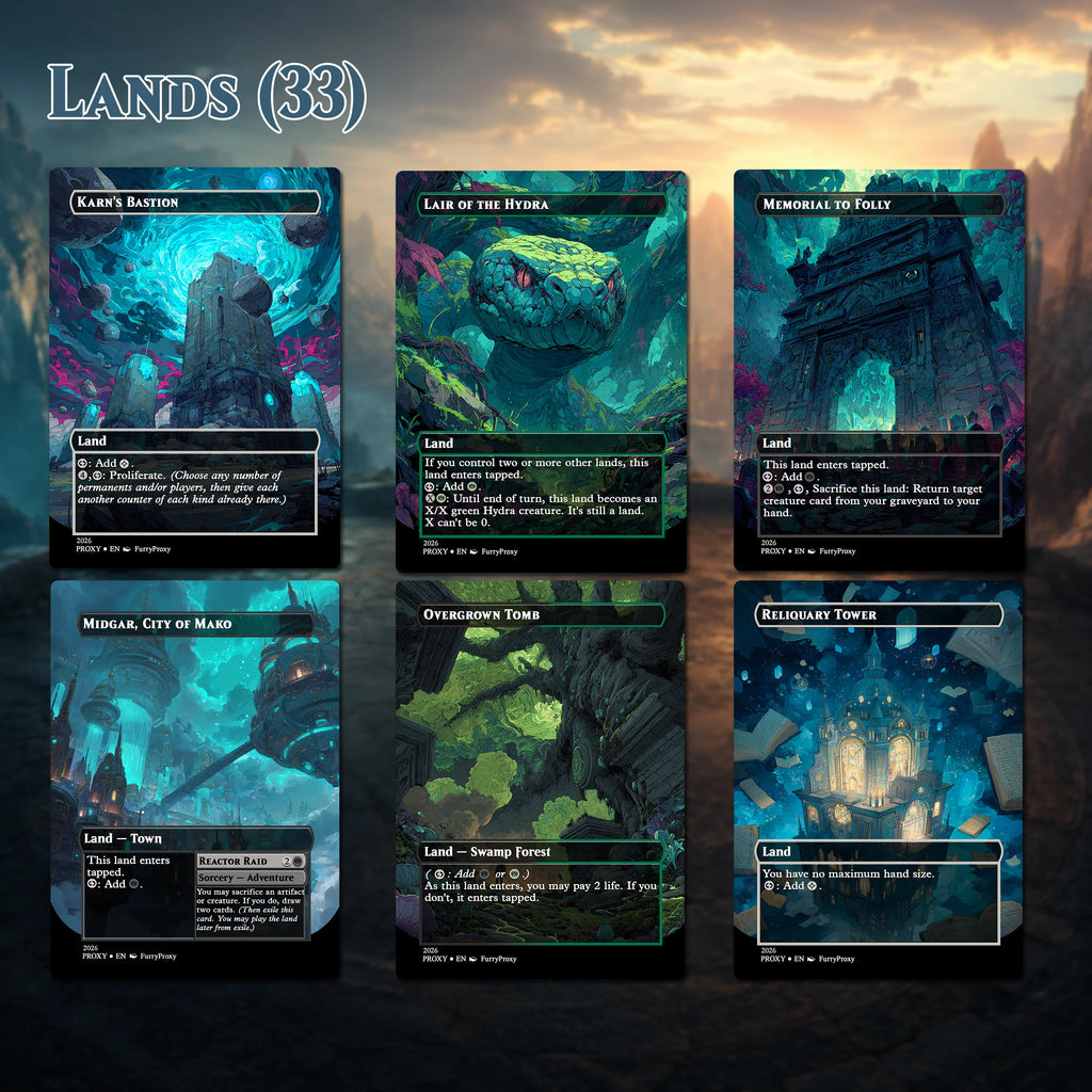Custom Proxy Commander Deck – Witherbloom Black Green Deck