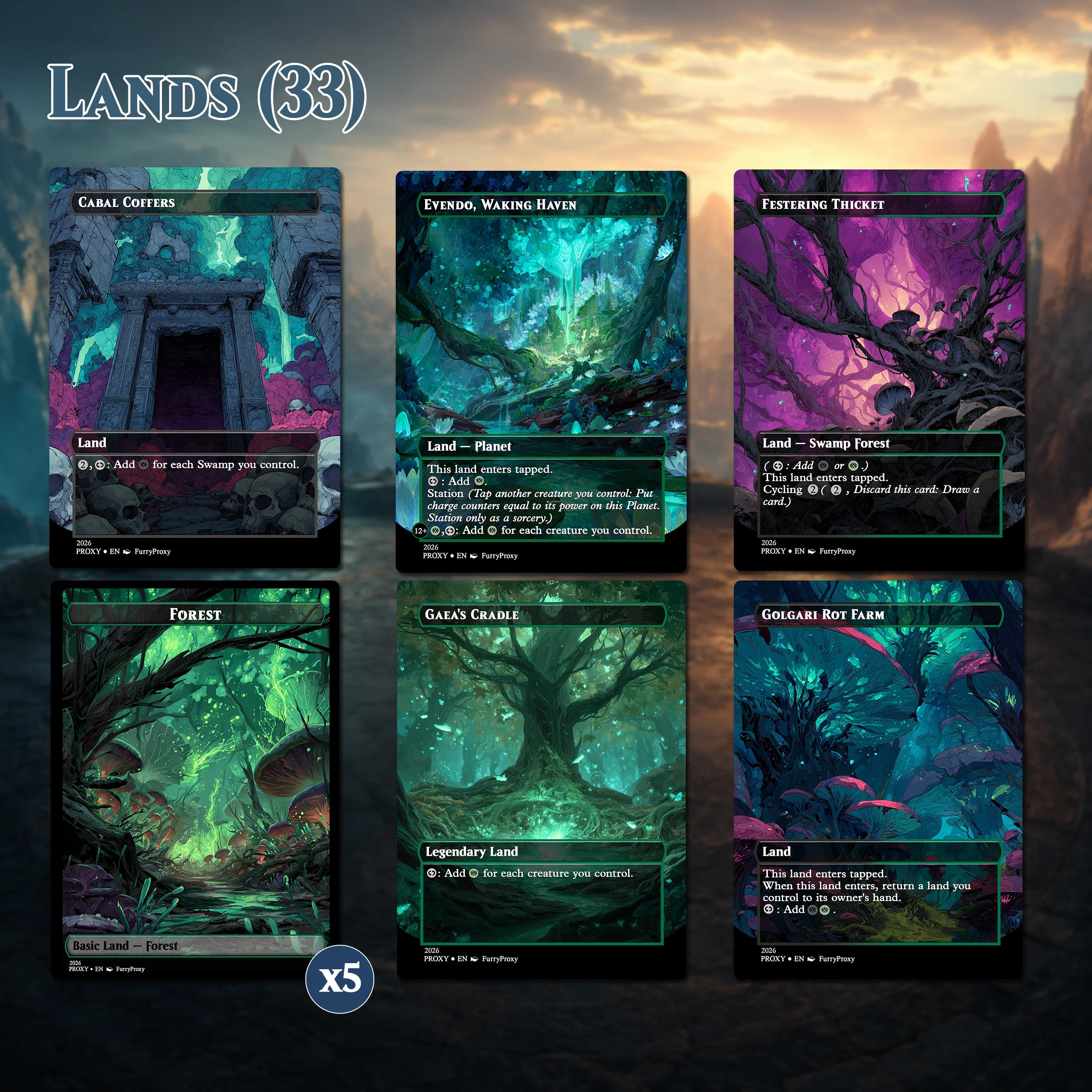 Custom Proxy Commander Deck – Witherbloom Black Green Deck