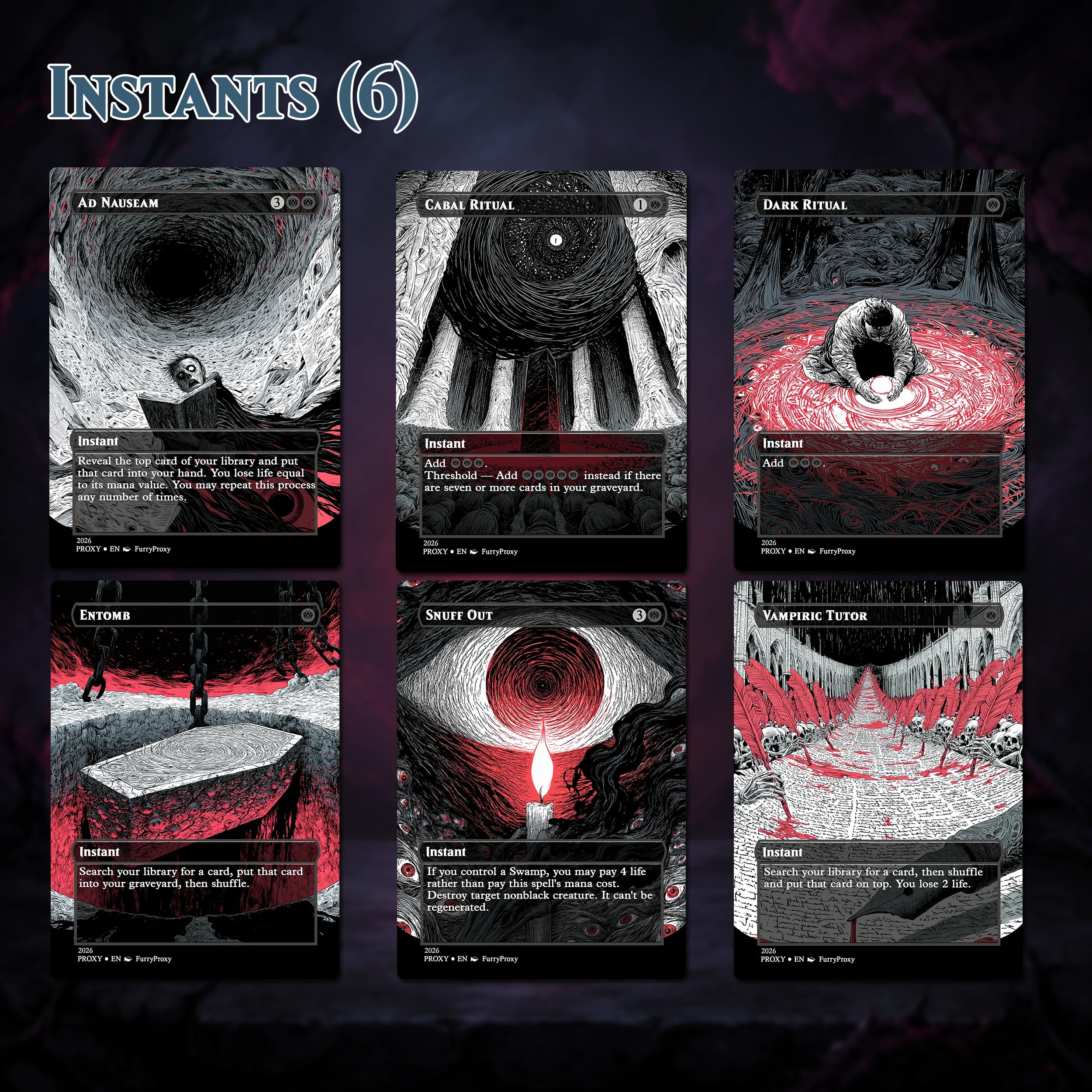 30-Card Black Staple Bundle – EDH & cEDH Proxies