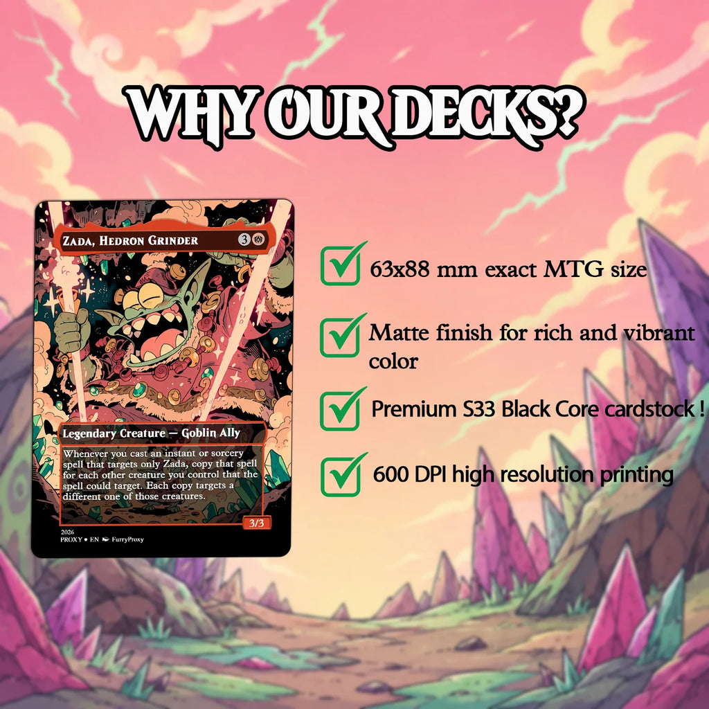 Custom Proxy Commander Deck – Goblin Storm Zada Deck