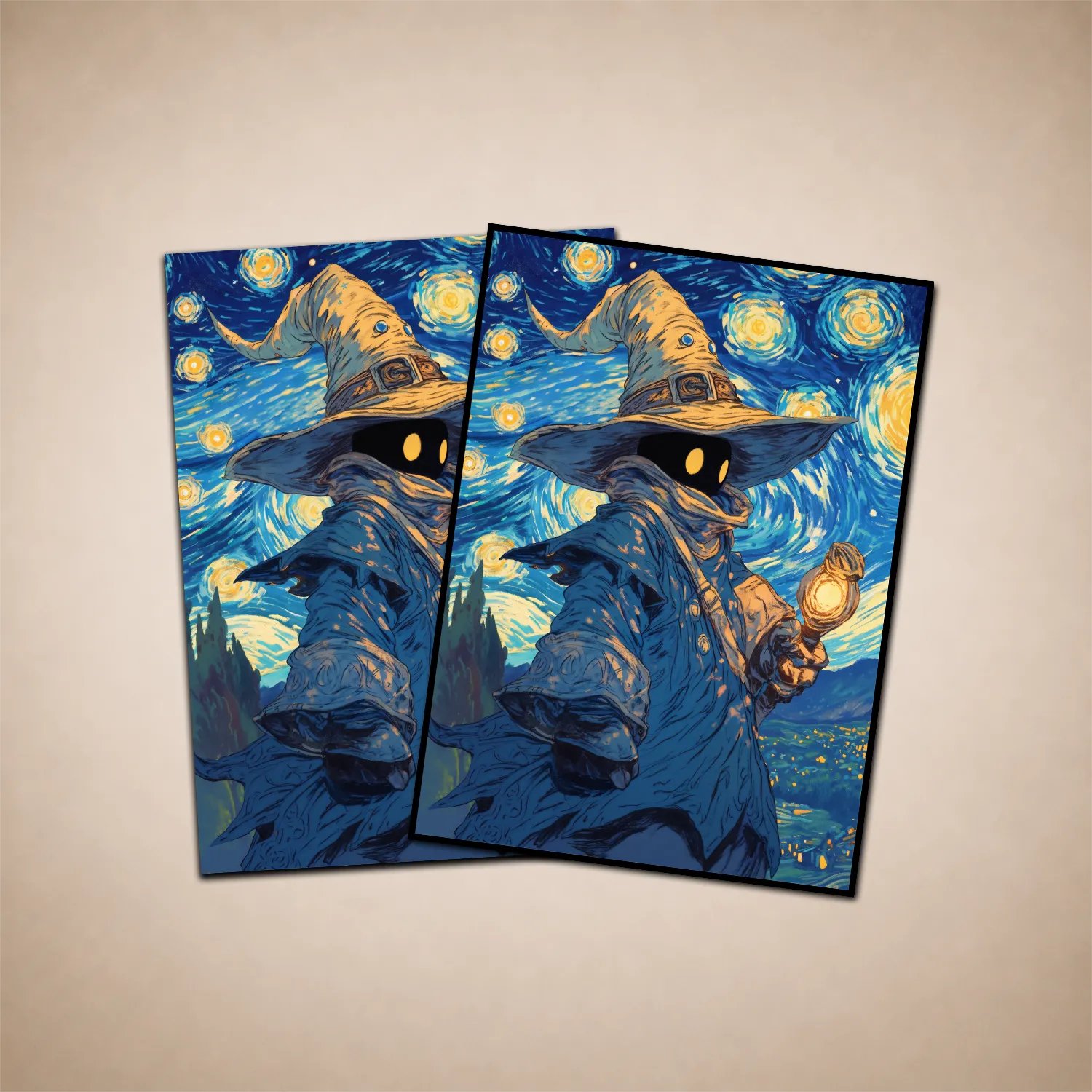 Matte Art Card Sleeves —  Starry Night Black Mage