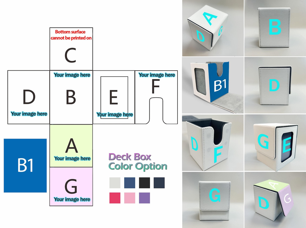 Custom Deck Box with Commander Display, Personalized TCG Deck Storage Box