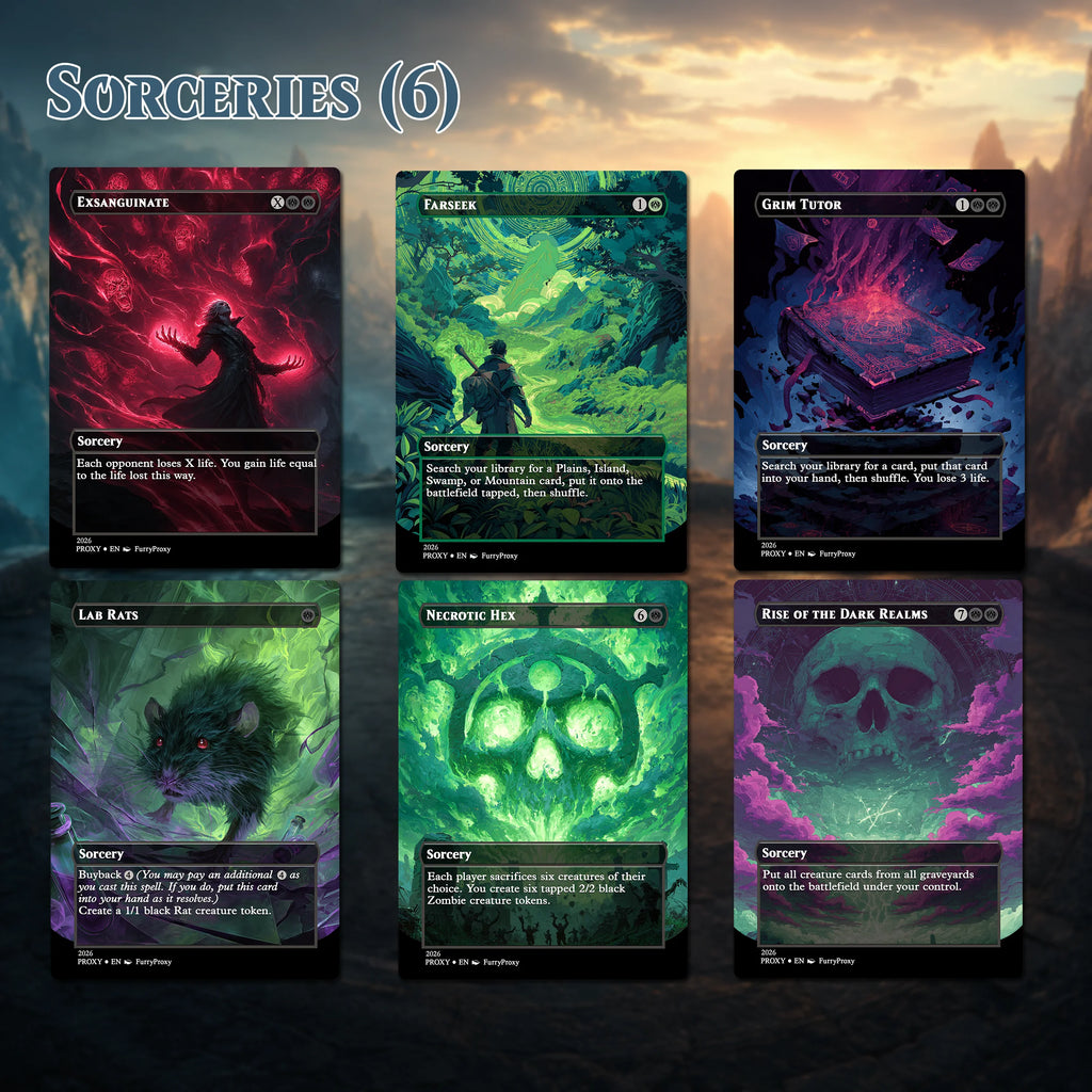 Custom Proxy Commander Deck – Witherbloom Black Green Deck