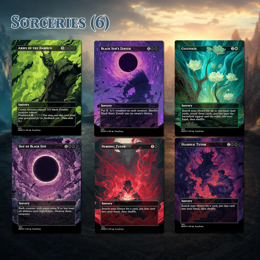 Custom Proxy Commander Deck – Witherbloom Black Green Deck