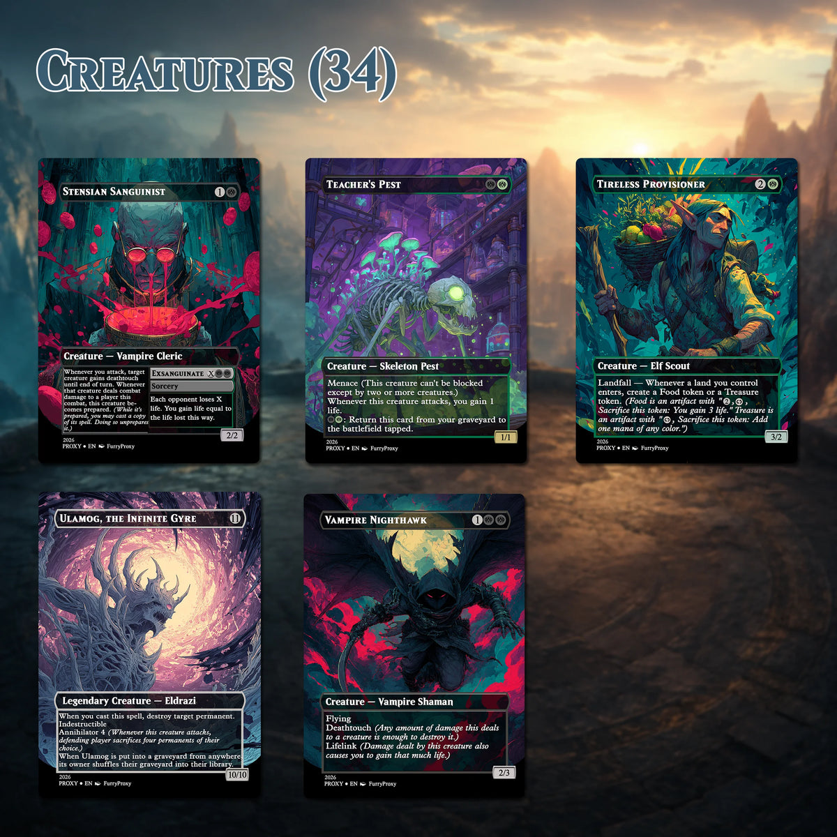 Custom Proxy Commander Deck – Witherbloom Black Green Deck
