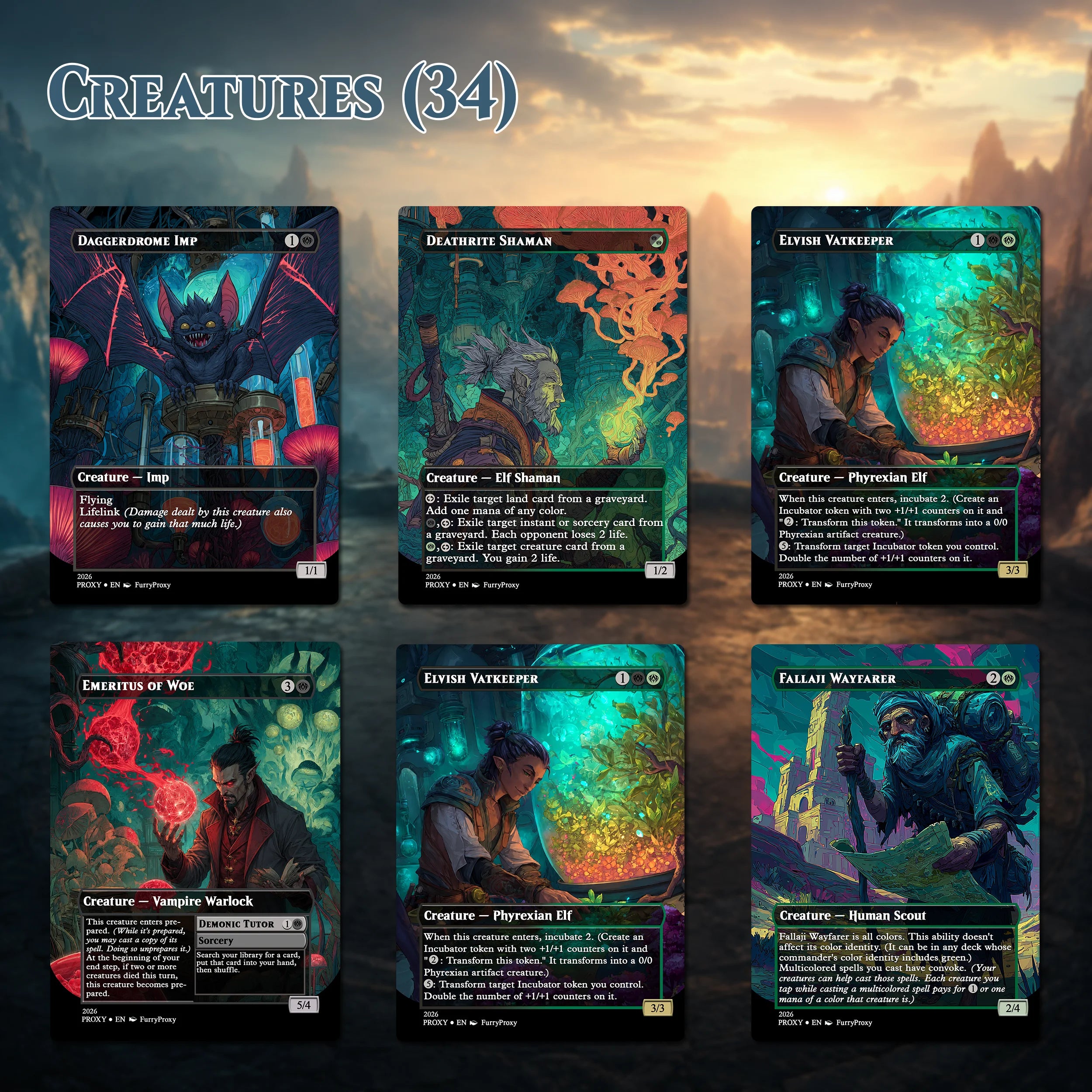 Custom Proxy Commander Deck – Witherbloom Black Green Deck