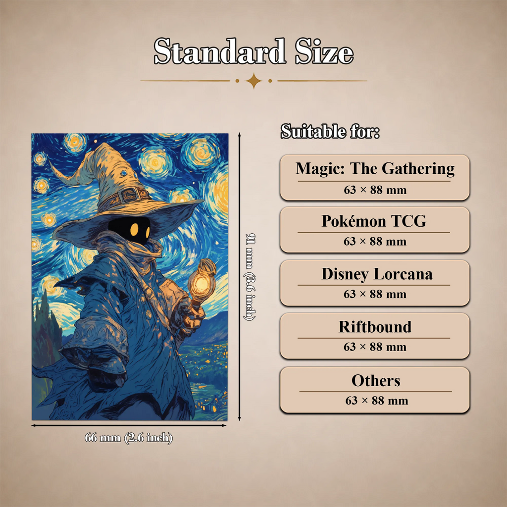 Matte Art Card Sleeves —  Starry Night Black Mage