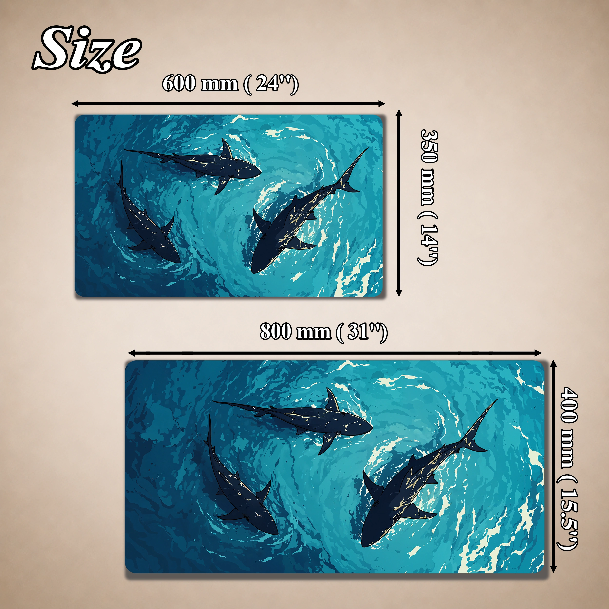 MTG/TCG Playmat — Shark Vortex