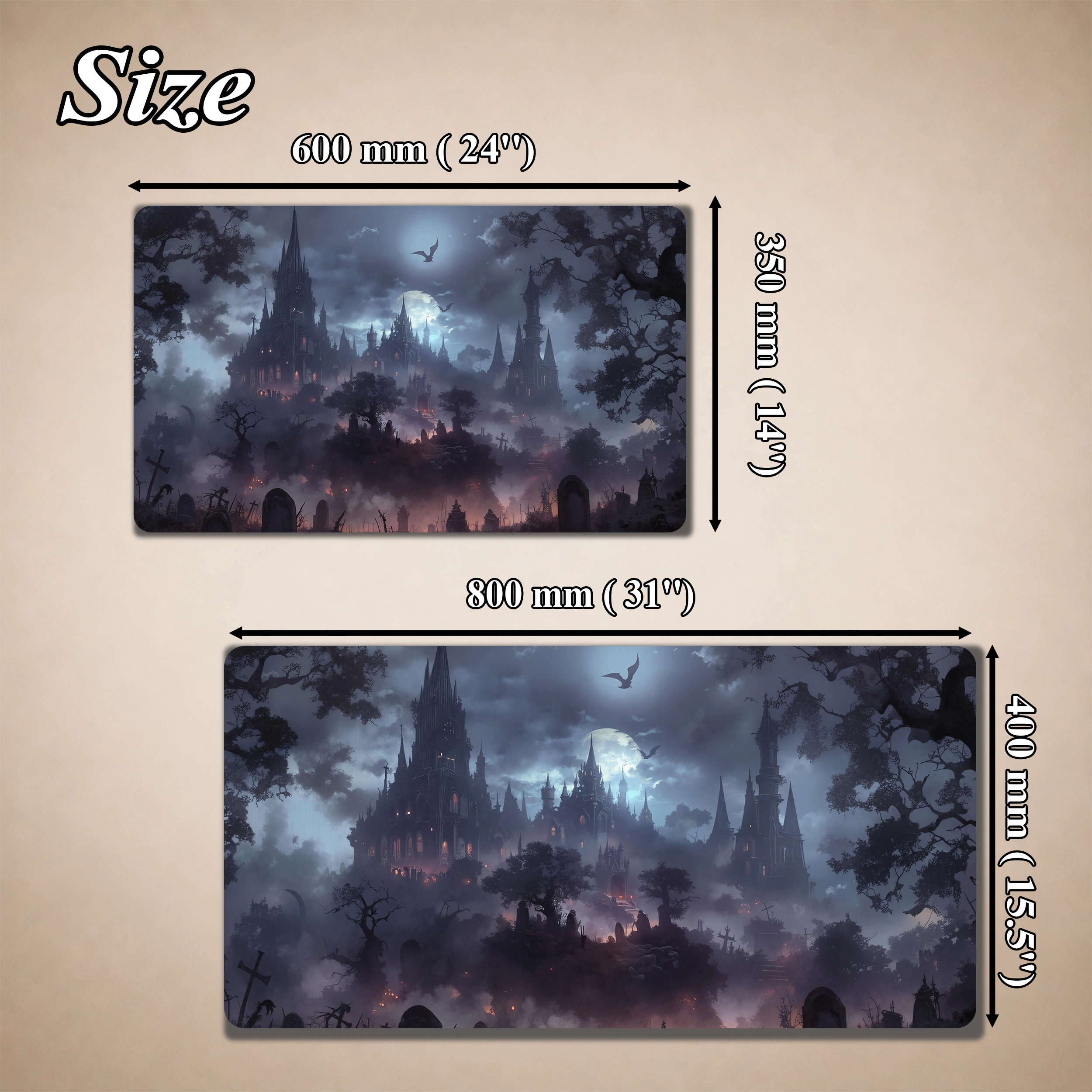 MTG/TCG Playmat — Dark Castle Nightfall