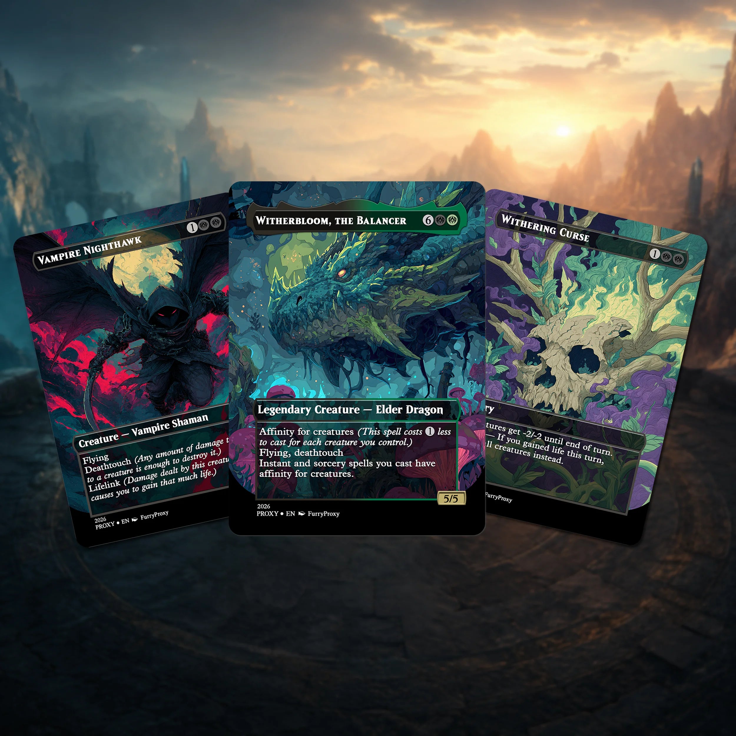 Custom Proxy Commander Deck – Witherbloom Black Green Deck