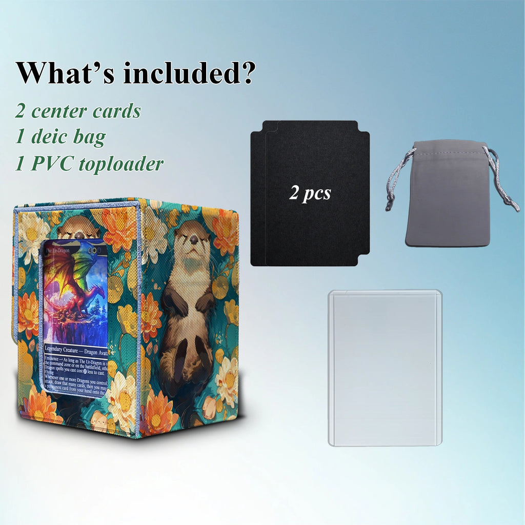 Commander Deck Box — Floral Otter