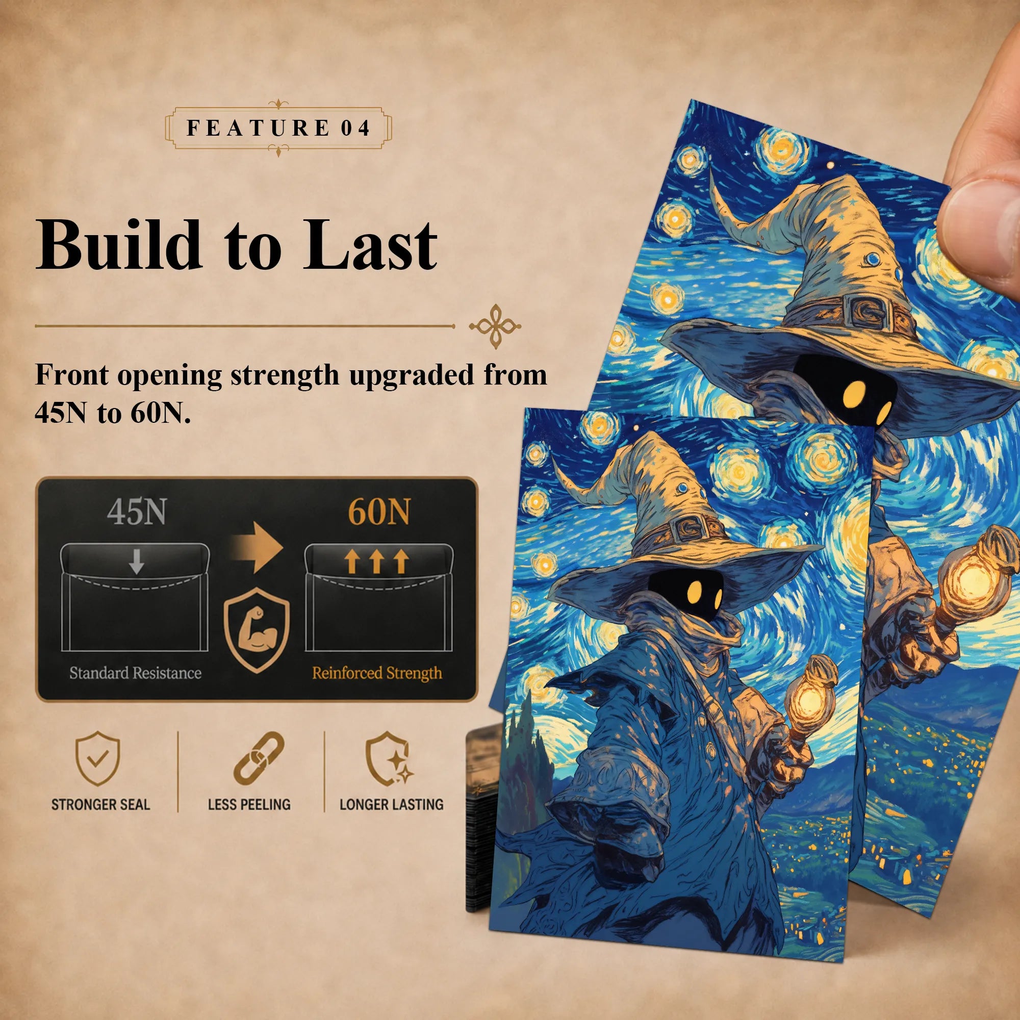 Matte Art Card Sleeves —  Starry Night Black Mage